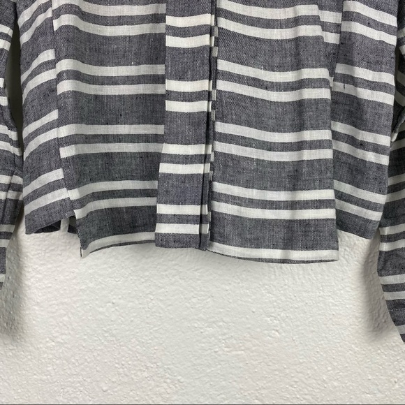 LE VESTIAIRE DE JEANNE Linen Striped Jacket Blazer size 0 - Picture 5 of 8